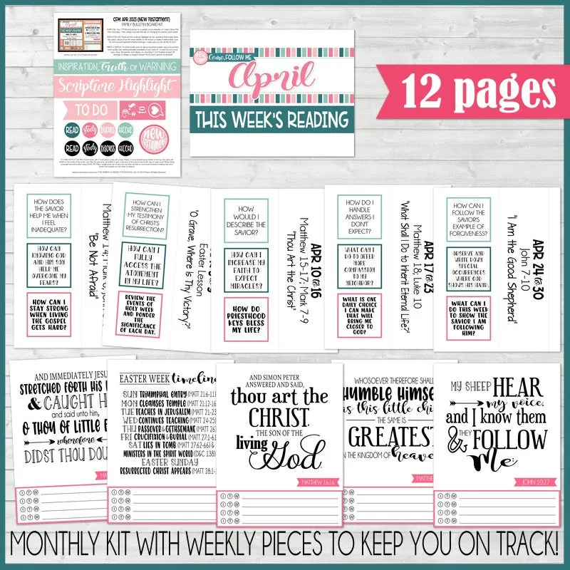 2023 CFM New Testament Family Bulletin Board Kit {APRIL} PRINTABLE