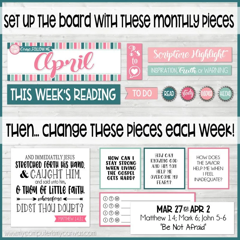 2023 CFM New Testament Family Bulletin Board Kit {APRIL} PRINTABLE