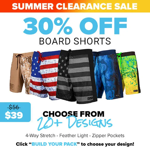 30% OFF BOARD SHORTS