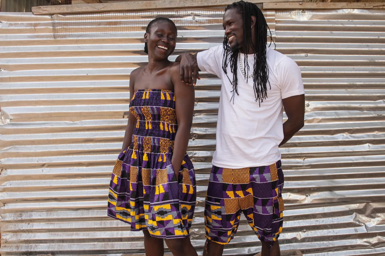 African Board Shorts In Chilled Purple