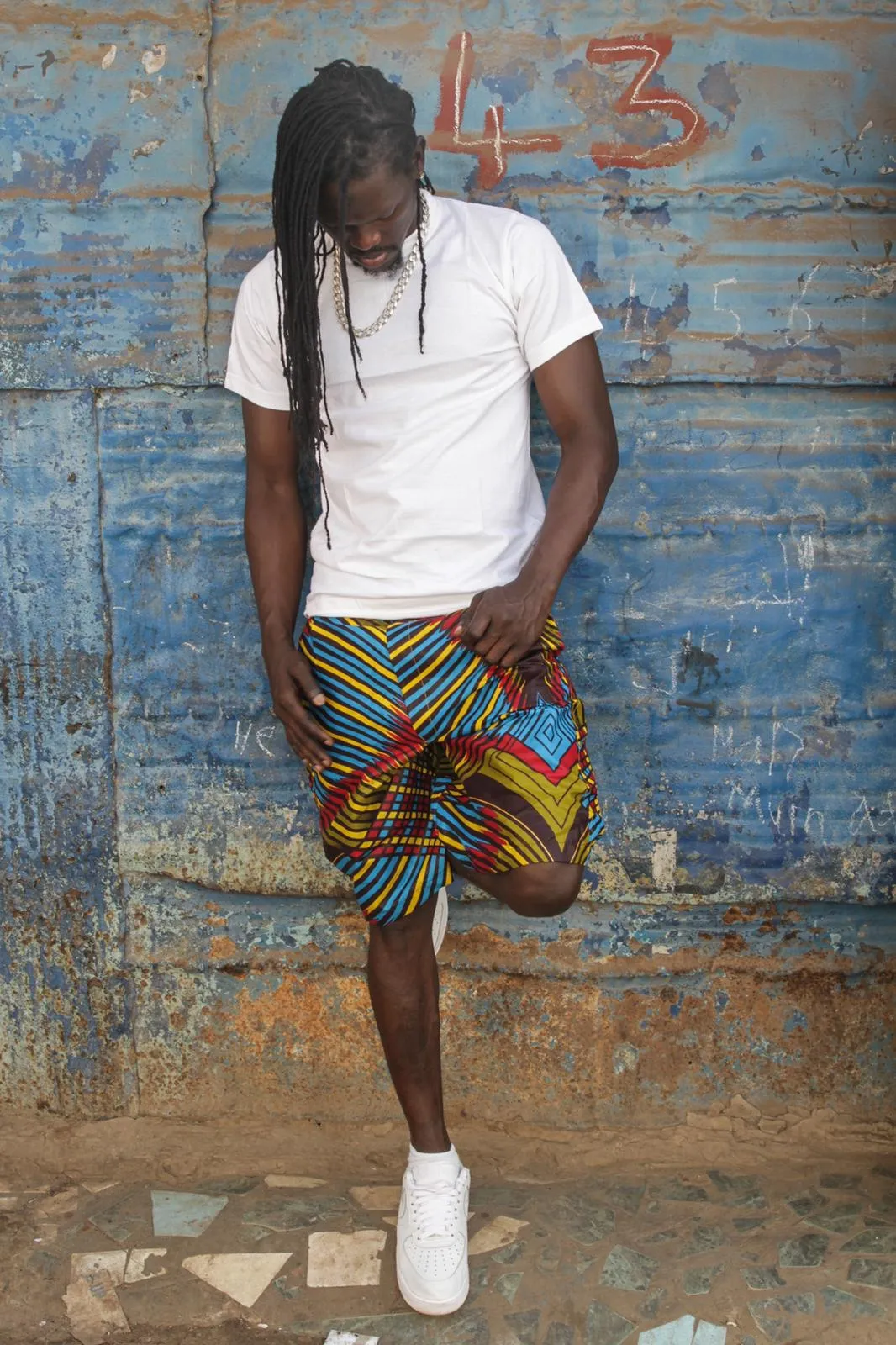 African Board Shorts In Wow Print