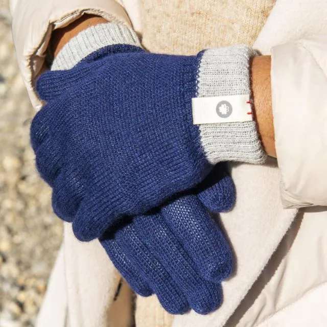 Alpaca Gloves - Marine Blue