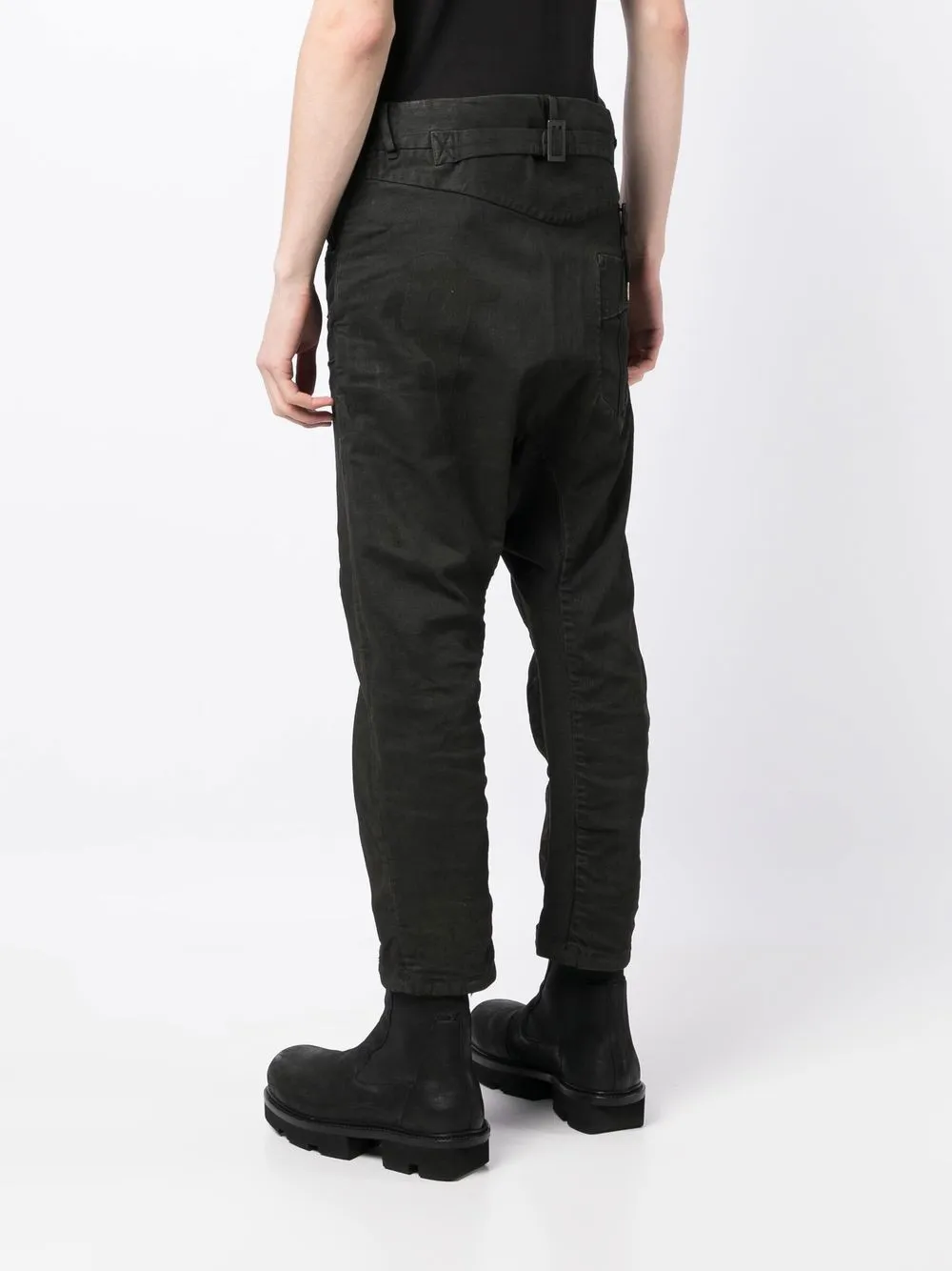 Asymmetric Zip-Fastening Trousers