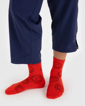 Baggu - Crew Sock | Red Happy