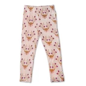 Bamboo Leggings (Blooming Deer Print)