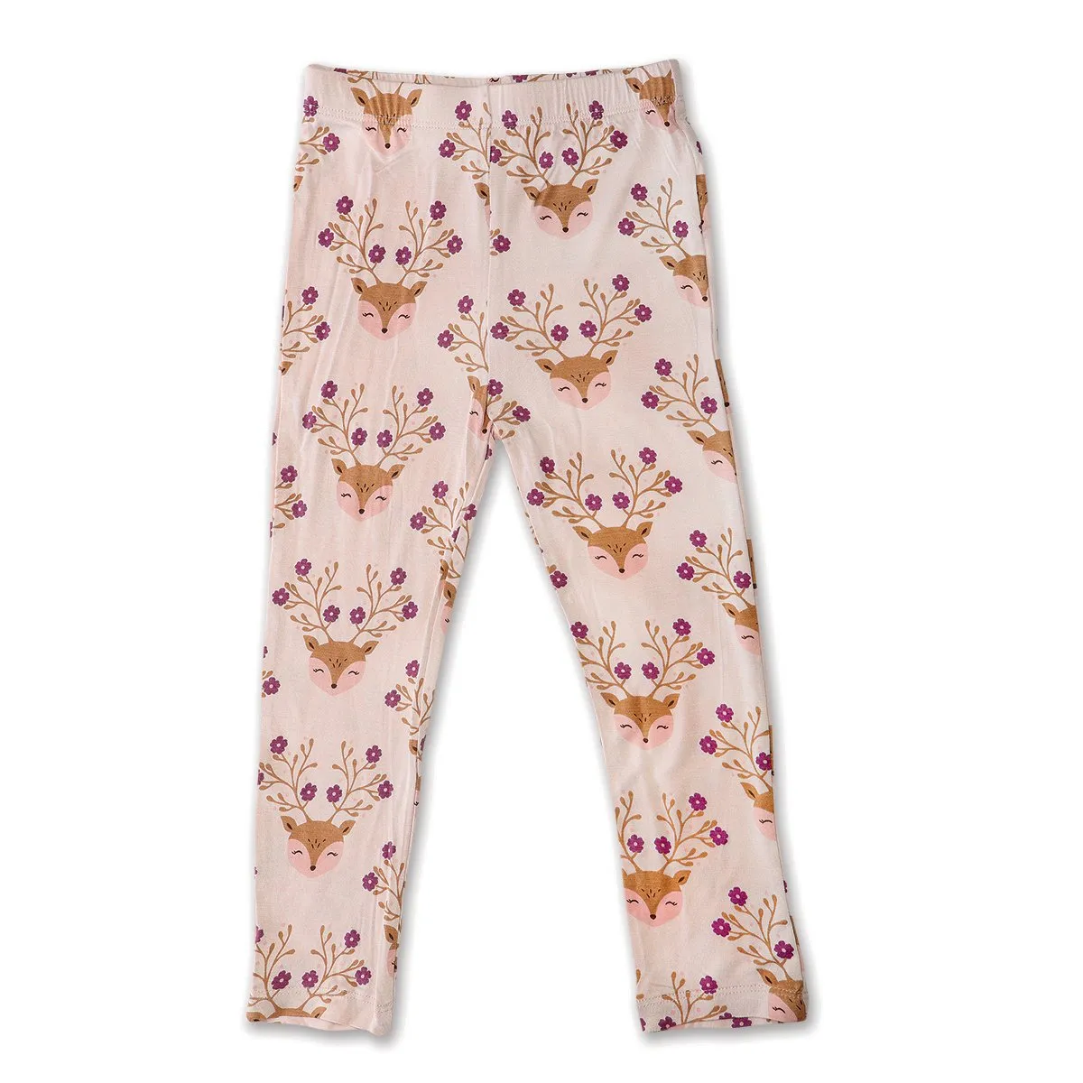 Bamboo Leggings (Blooming Deer Print)