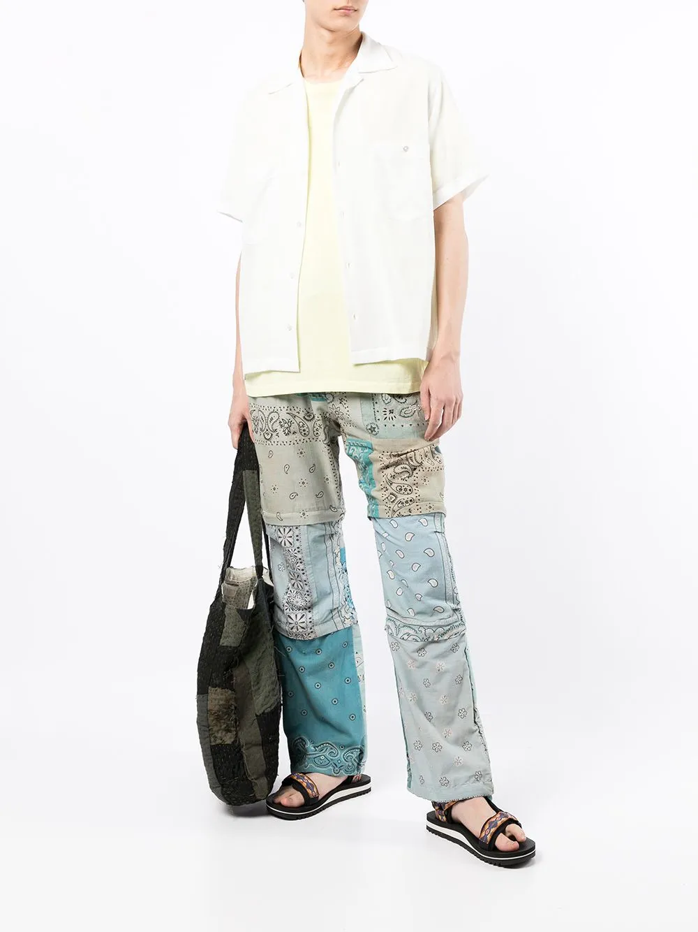 Bandana-Print Straight Trousers