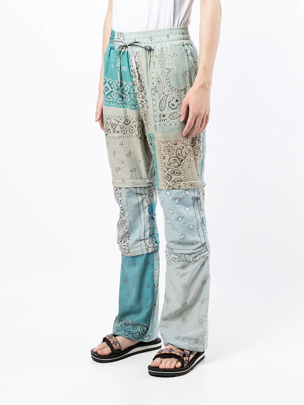 Bandana-Print Straight Trousers