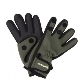 Barbour Neoprene Gloves Green