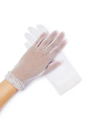 Bella Sheer Gloves - Pearl