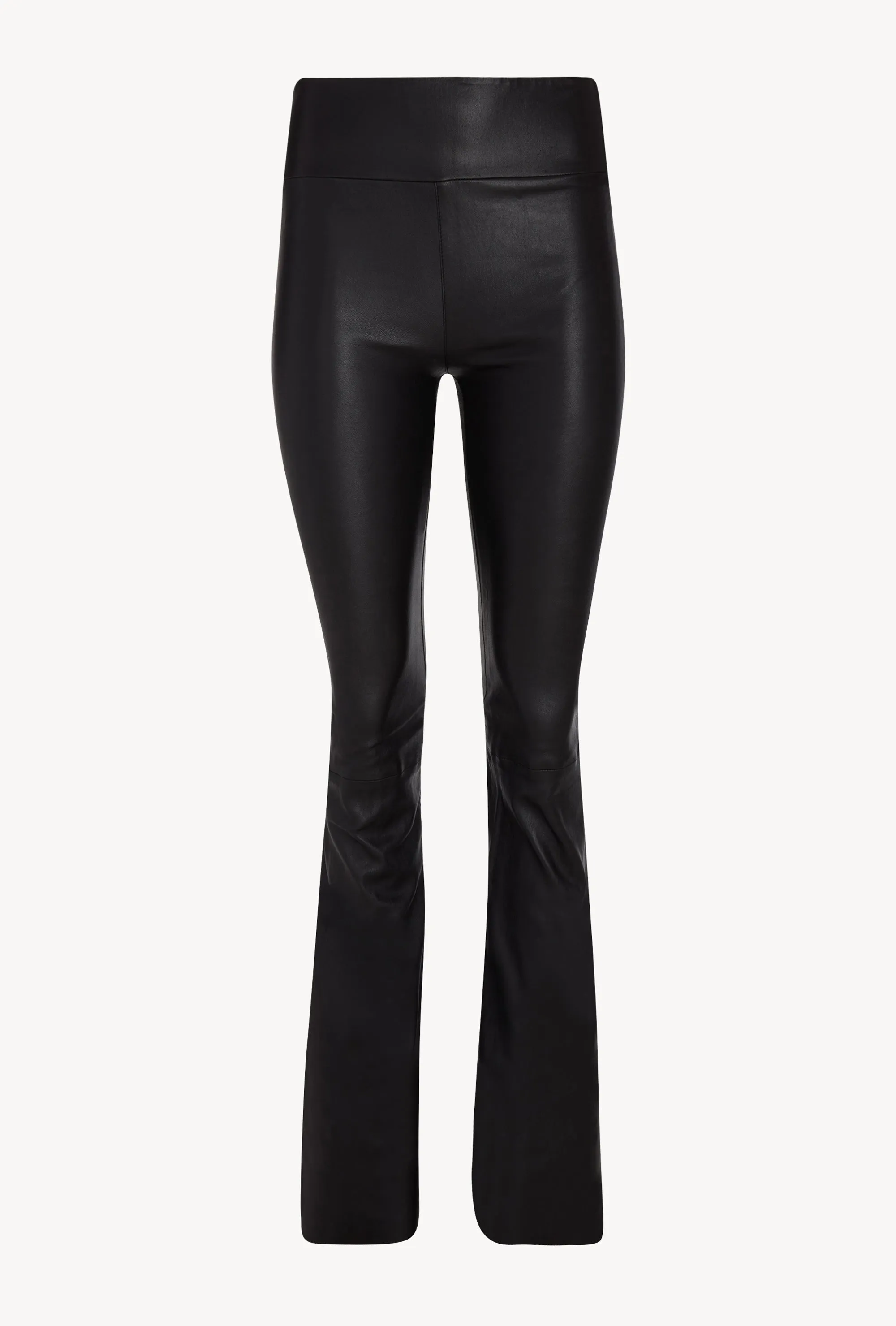 Black Leather Super Flare Leggings