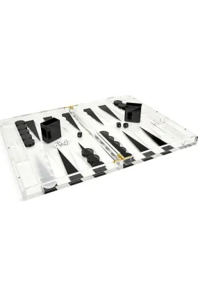 Black Lucite Backgammon Board