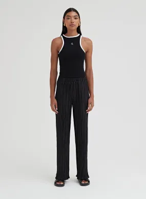 Black Plisse Trousers - Palais