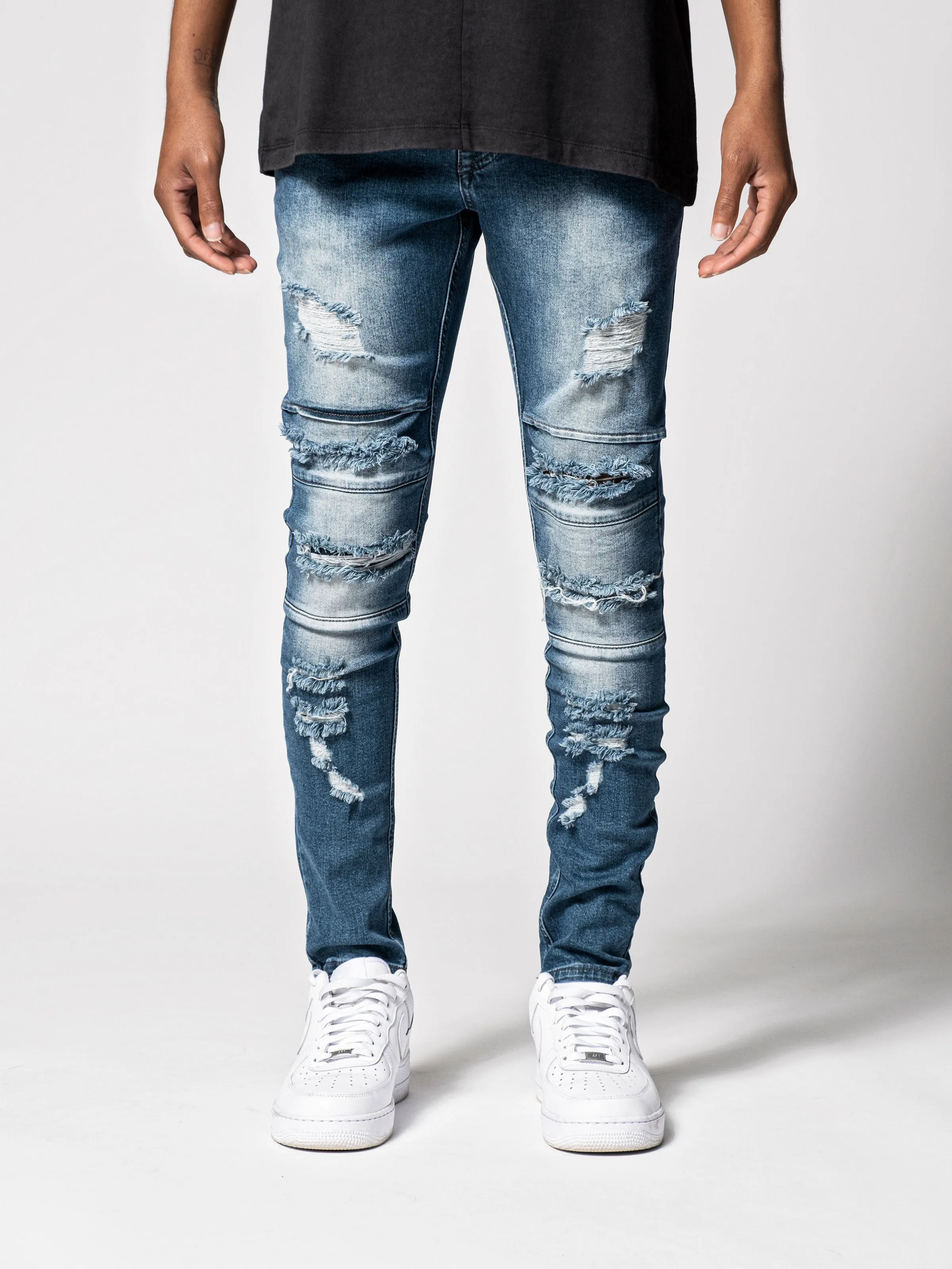 Blue Distressed Jeans