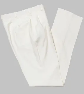 Bryceland's Wool Gabardine Winston Trousers Cream