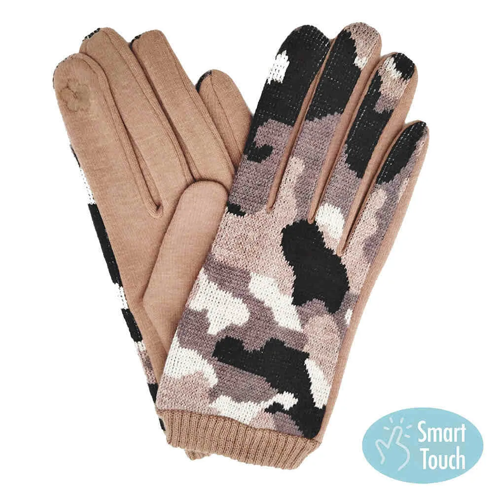 Camouflage Patterned Smart Gloves