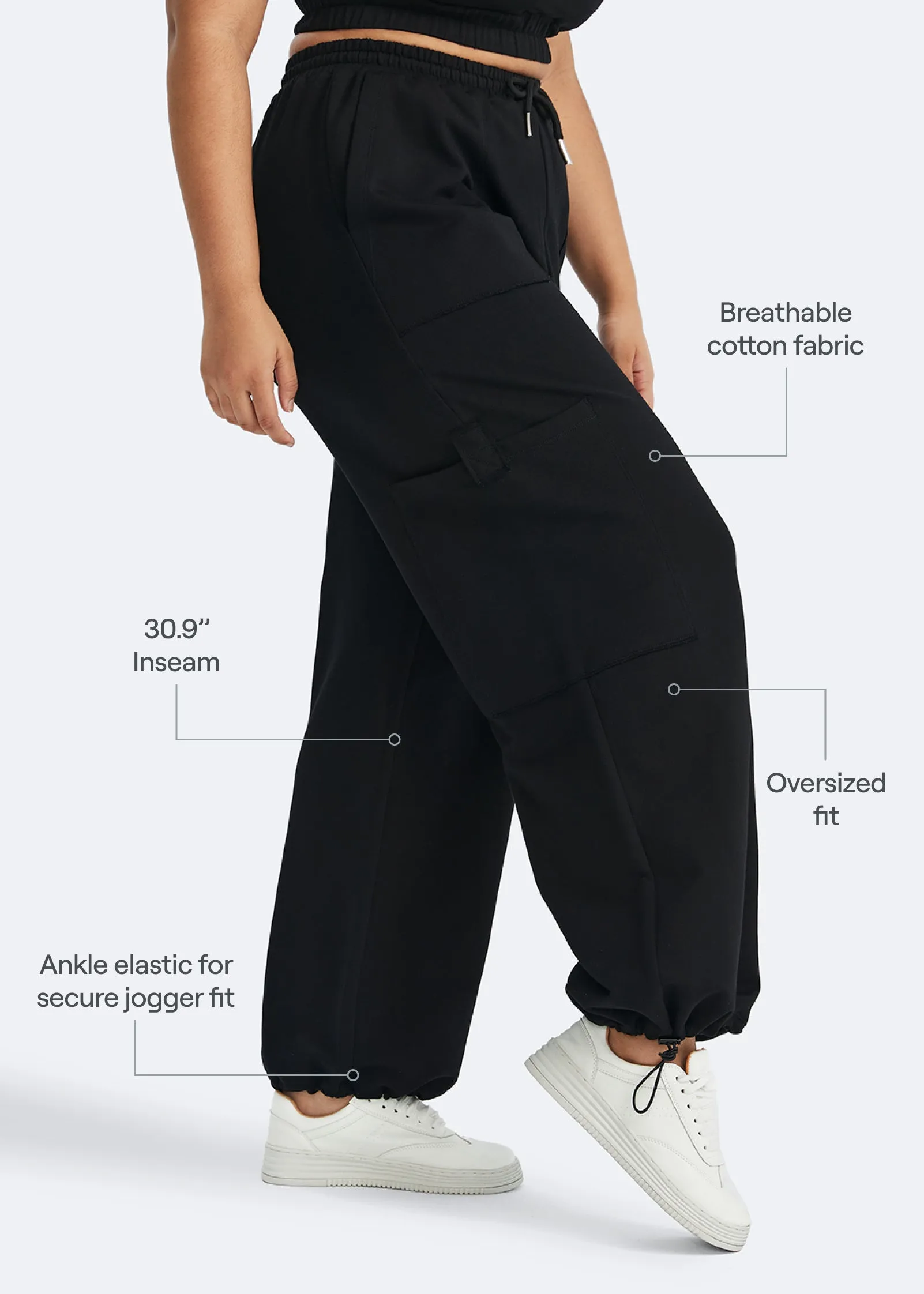 Casual Drawstring Waist Sweatpants