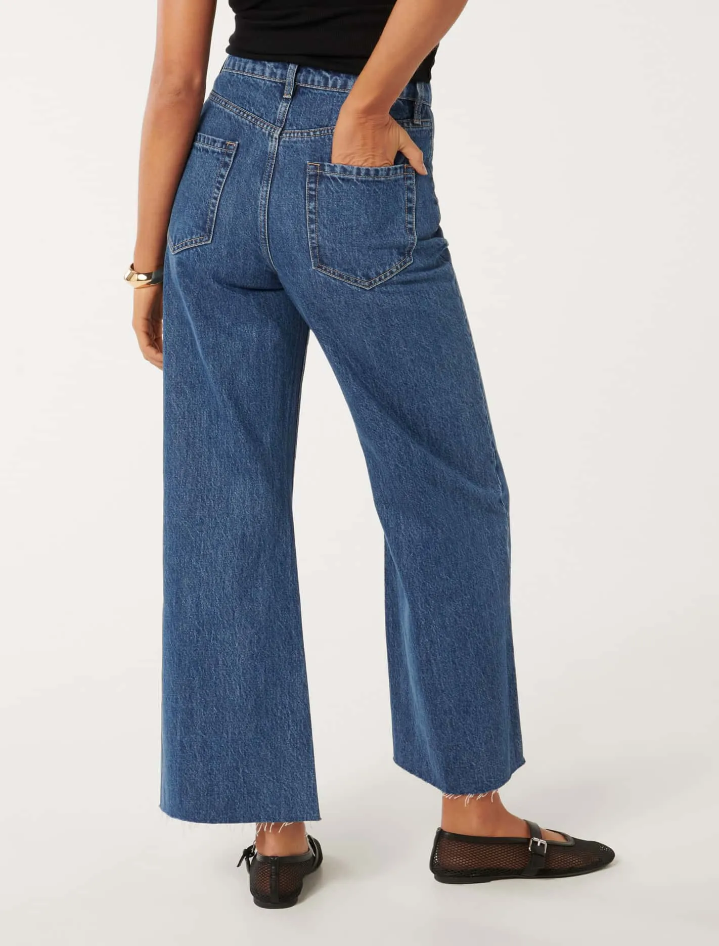 Celia Cropped Wide Leg Jeans