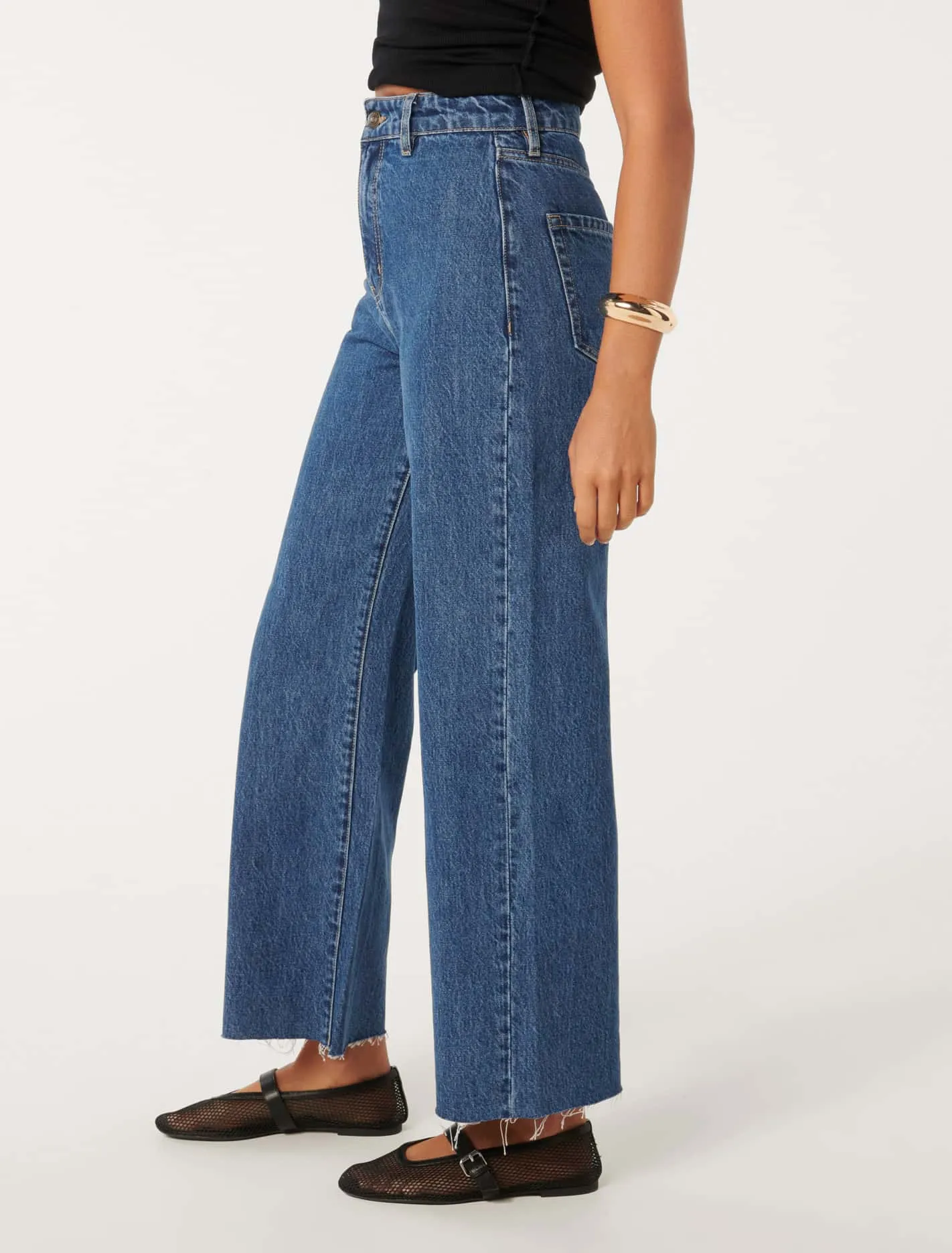 Celia Cropped Wide Leg Jeans