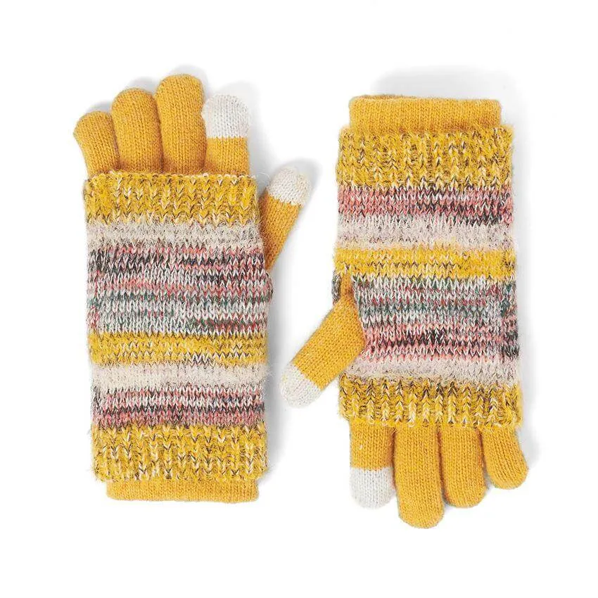 Convertible Stripe Gloves