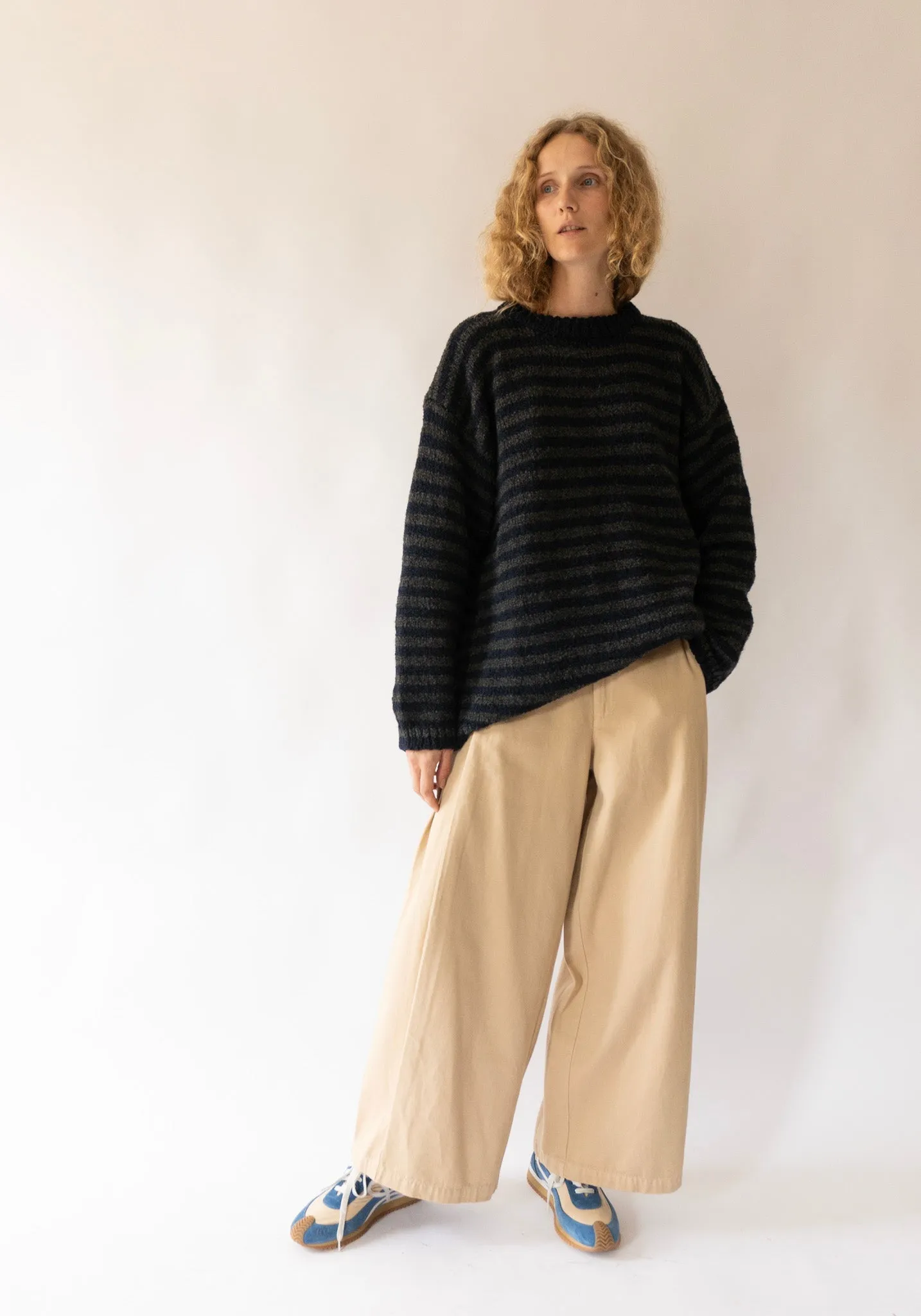 Diagonal Trousers in Pepper