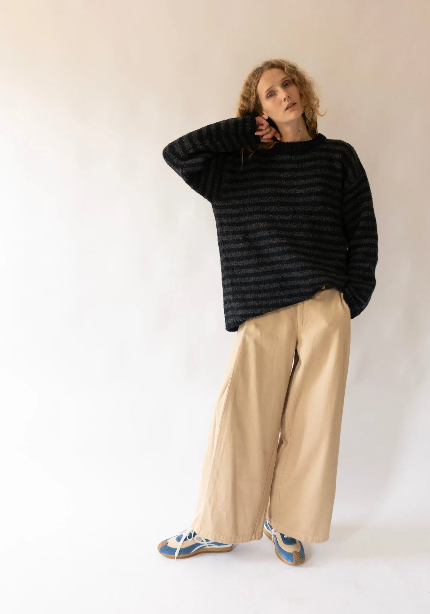 Diagonal Trousers in Pepper