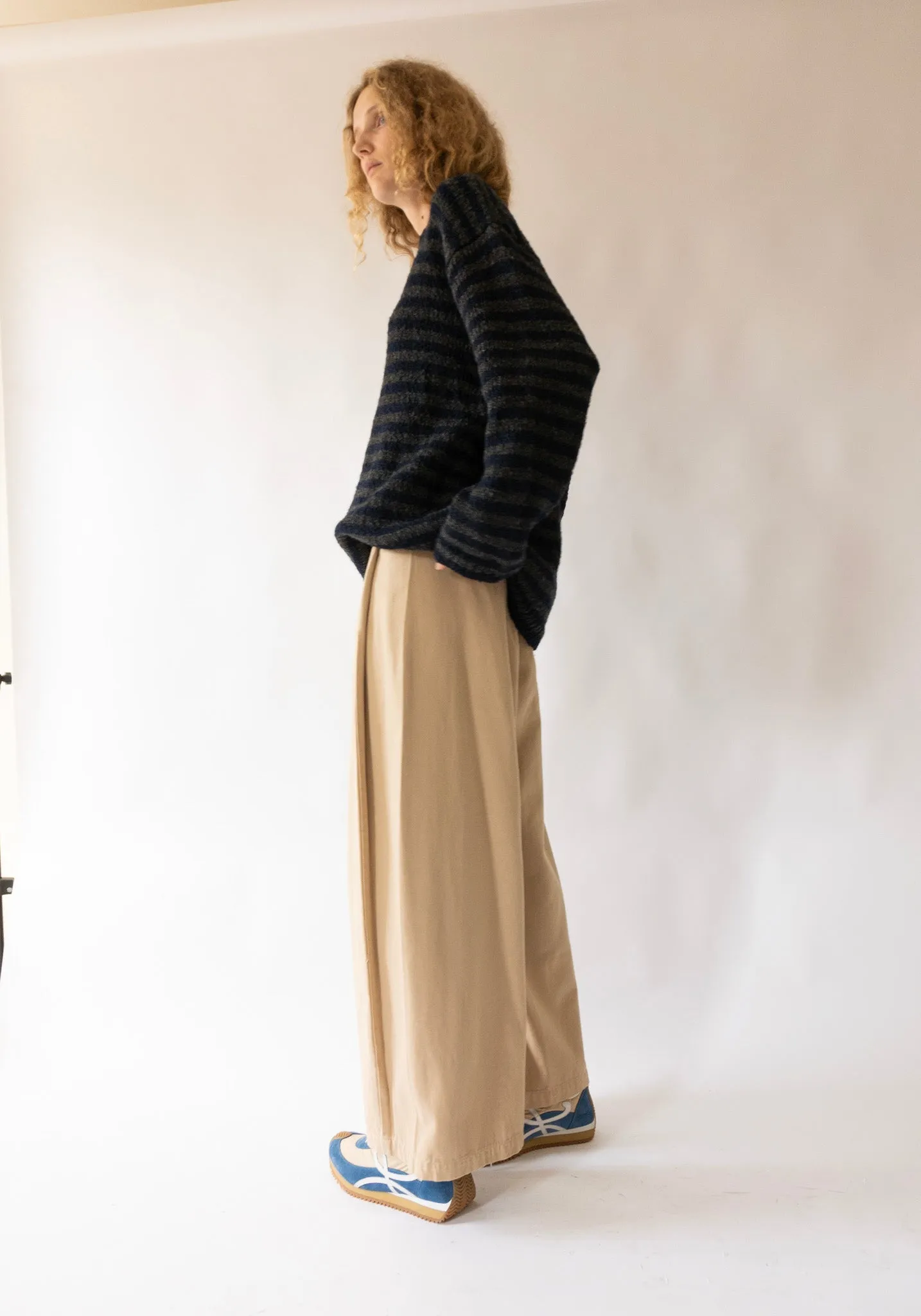 Diagonal Trousers in Pepper