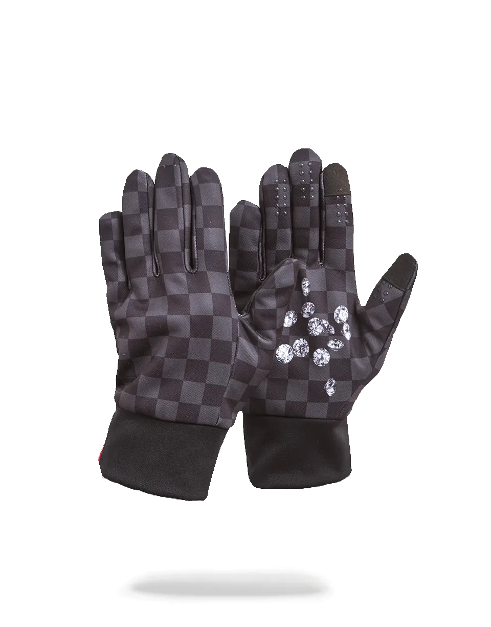 DIAMONDS IN PALM GLOVES