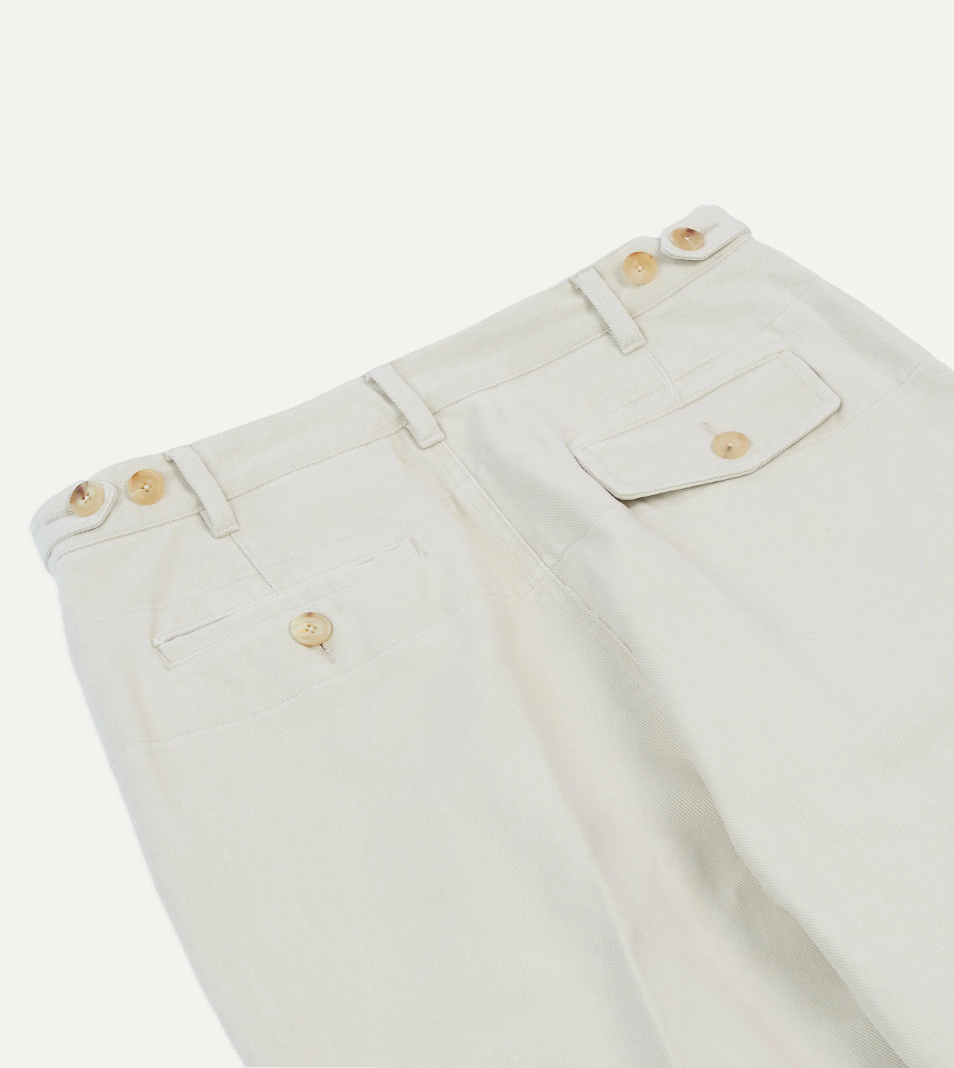 Ecru Heavy Cotton Twill Games Trousers