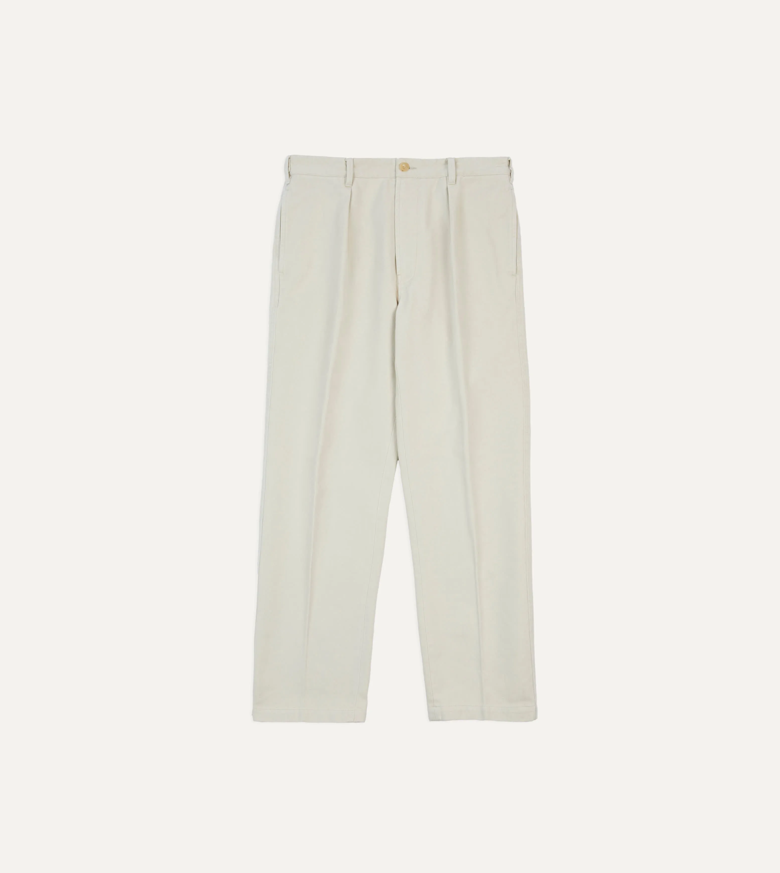 Ecru Heavy Cotton Twill Games Trousers