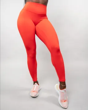 Effortless Scrunch Leggings- Infrared