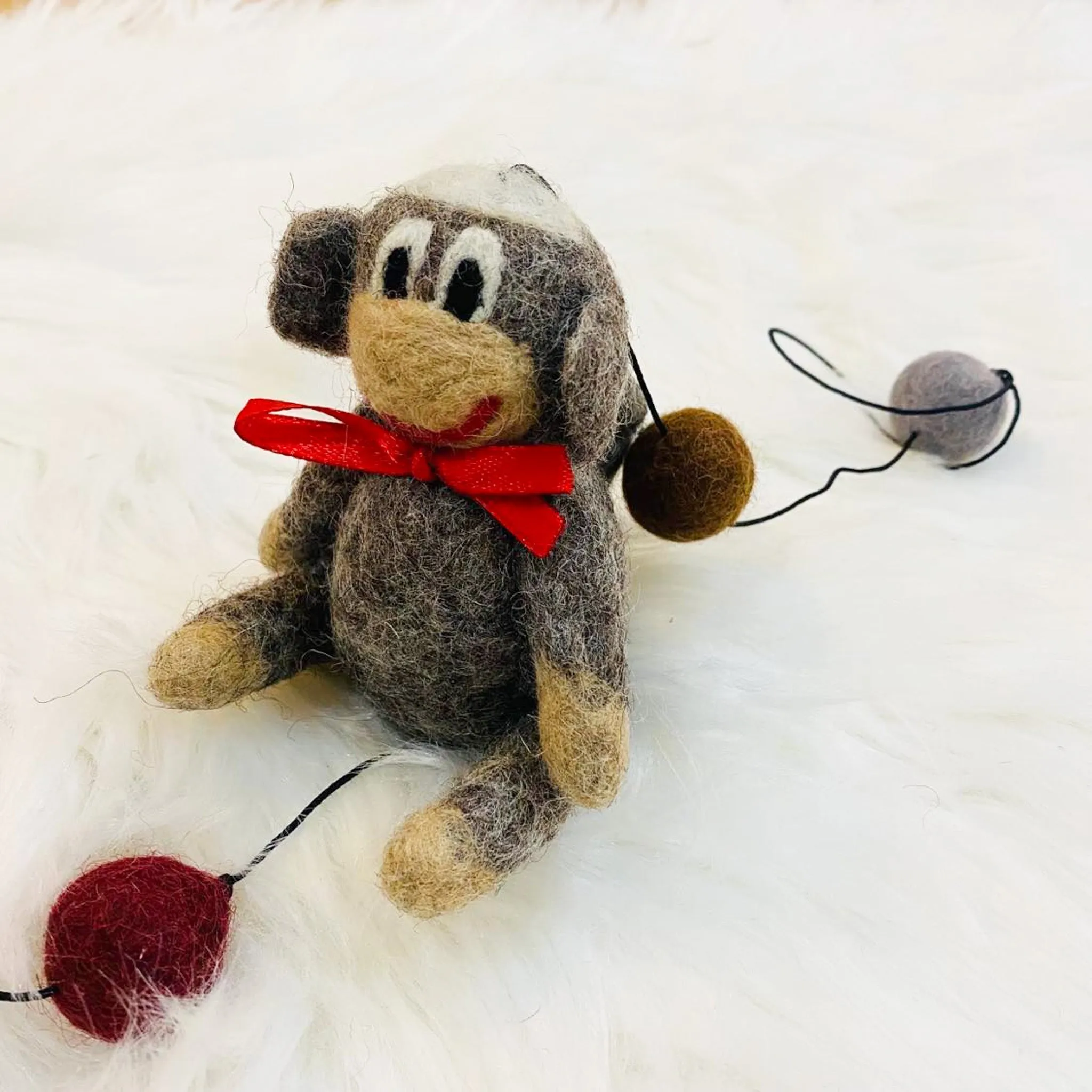 Felted Sock Monkey Hanging