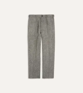 Grey Harris Tweed One Pleat Games Trousers