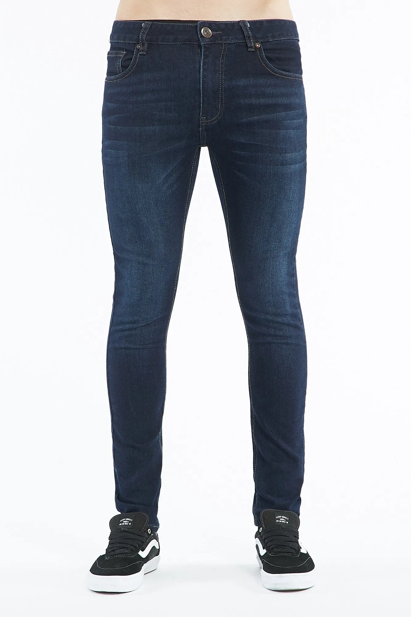 Guys Dark Wash Skinny Jeans