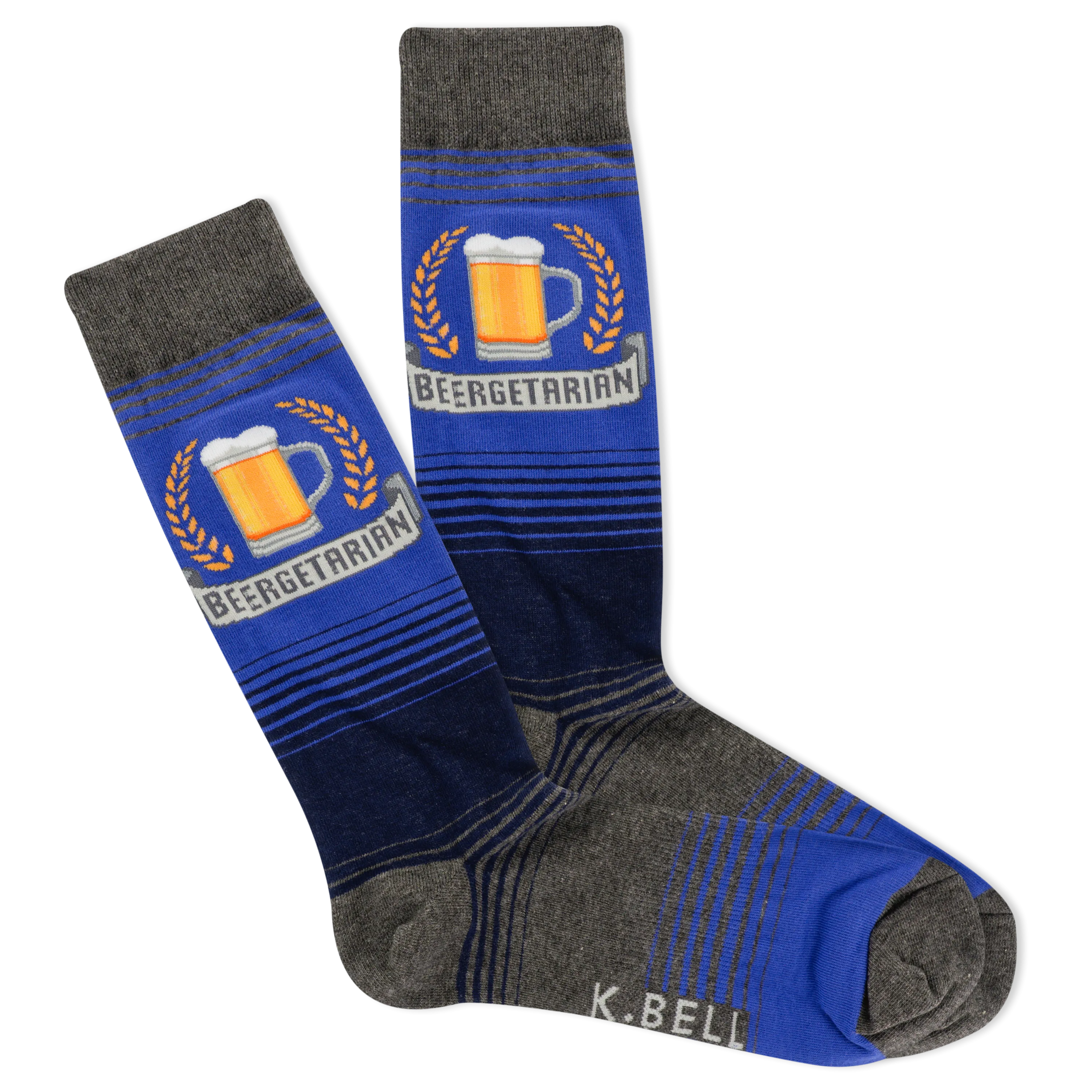 K.Bell Men's Beergetarian Crew Sock