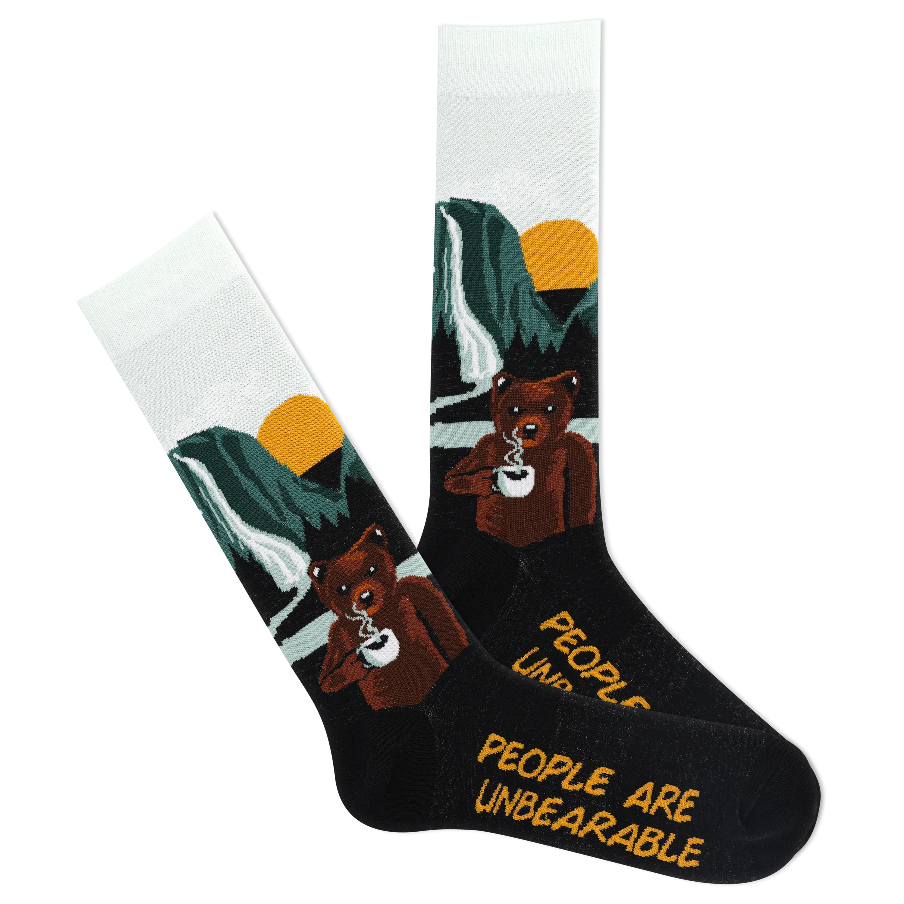 K.Bell Men's People Are Unbearable Crew Sock