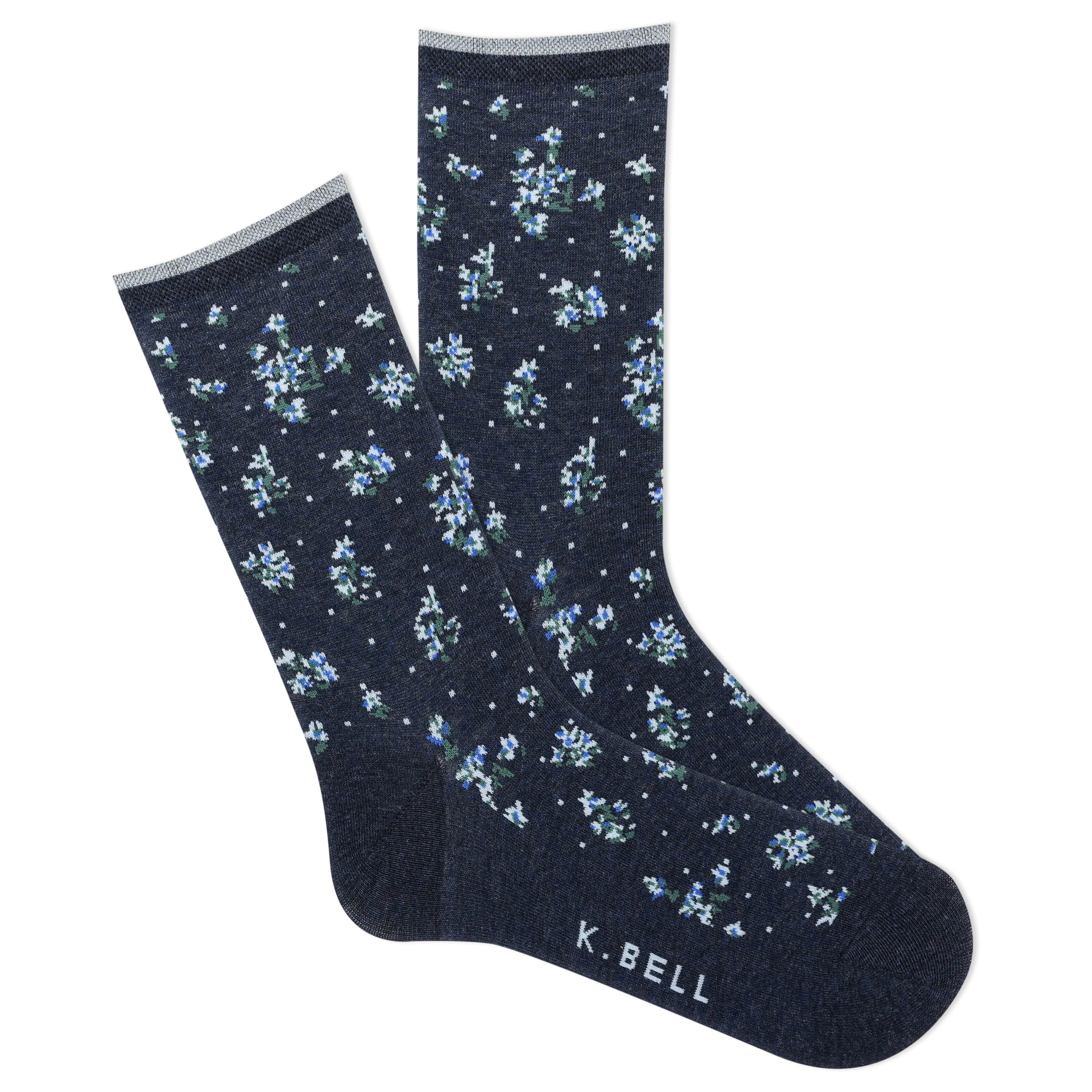 K.Bell Women's Ditsy Floral Crew Sock