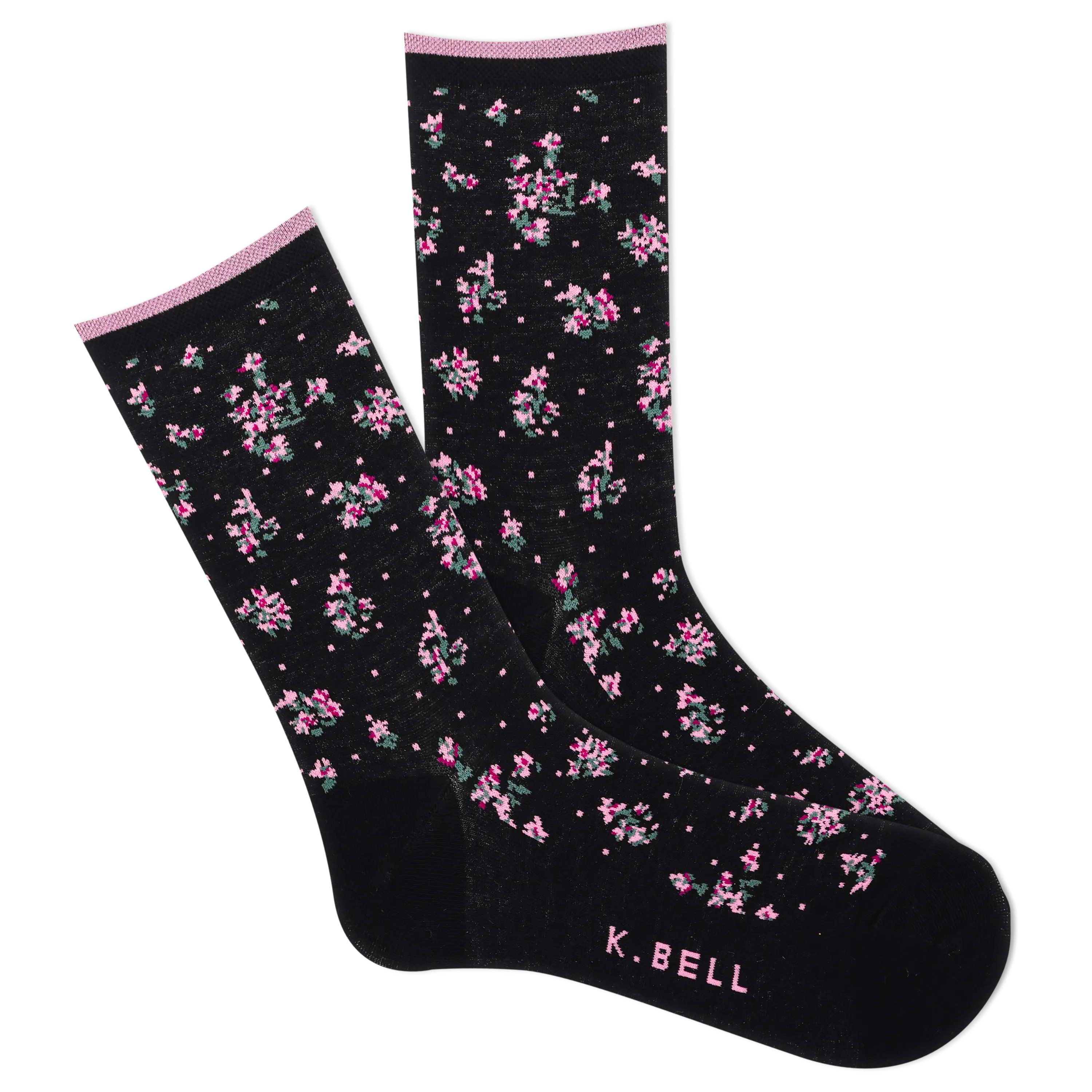 K.Bell Women's Ditsy Floral Crew Sock