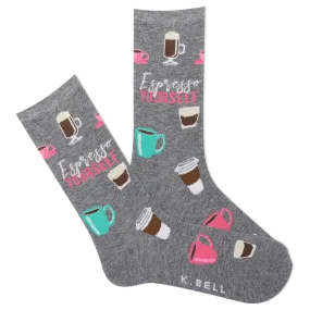 K.Bell Women's Espresso Yourself Crew Sock