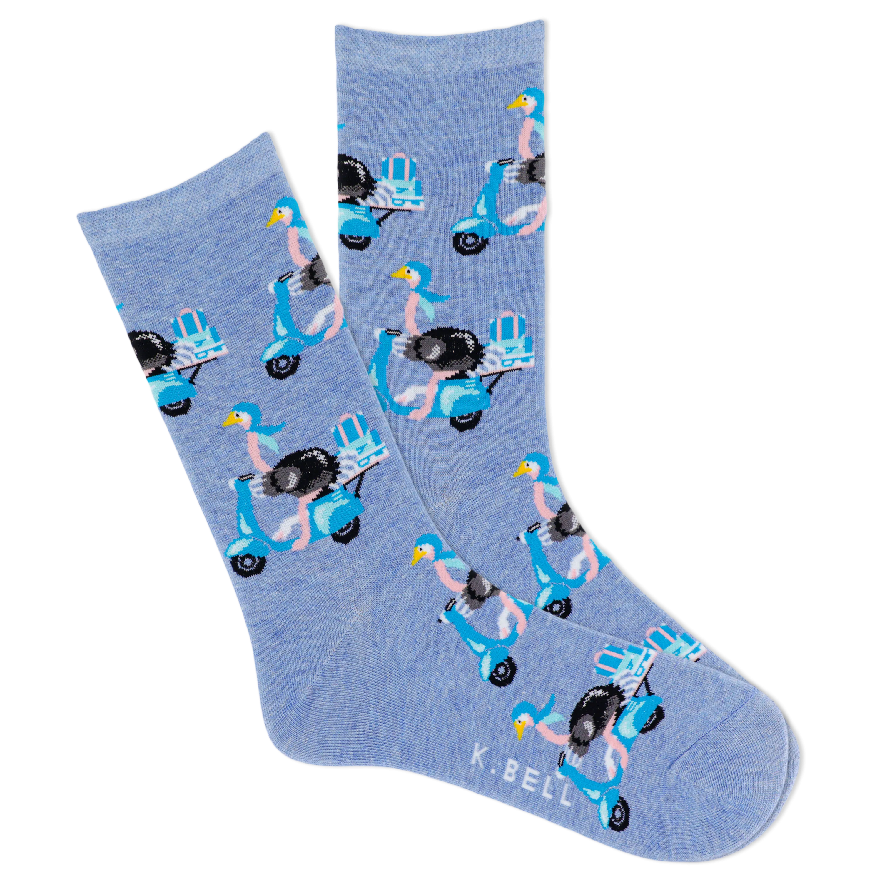 K.Bell Women's Vespa Ostrich Crew Sock