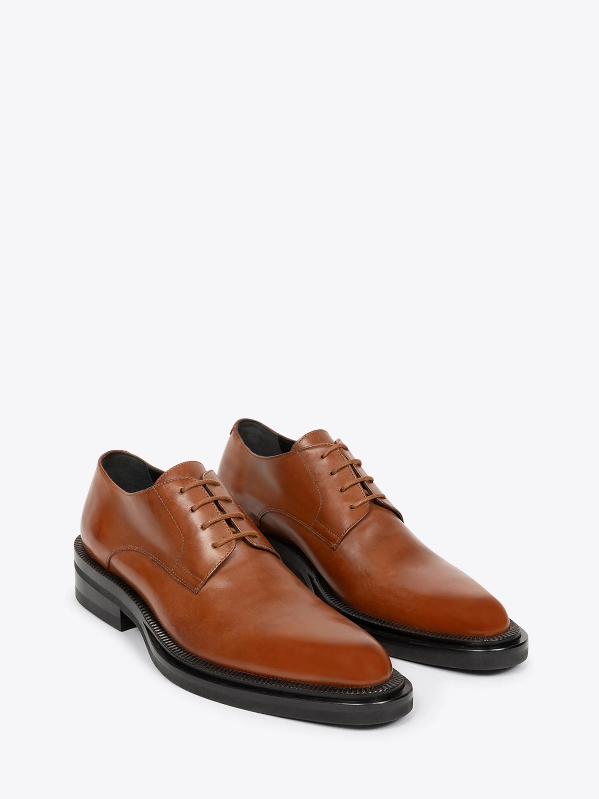 Leather derby shoes