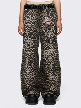 Leopard Baggy Jeans