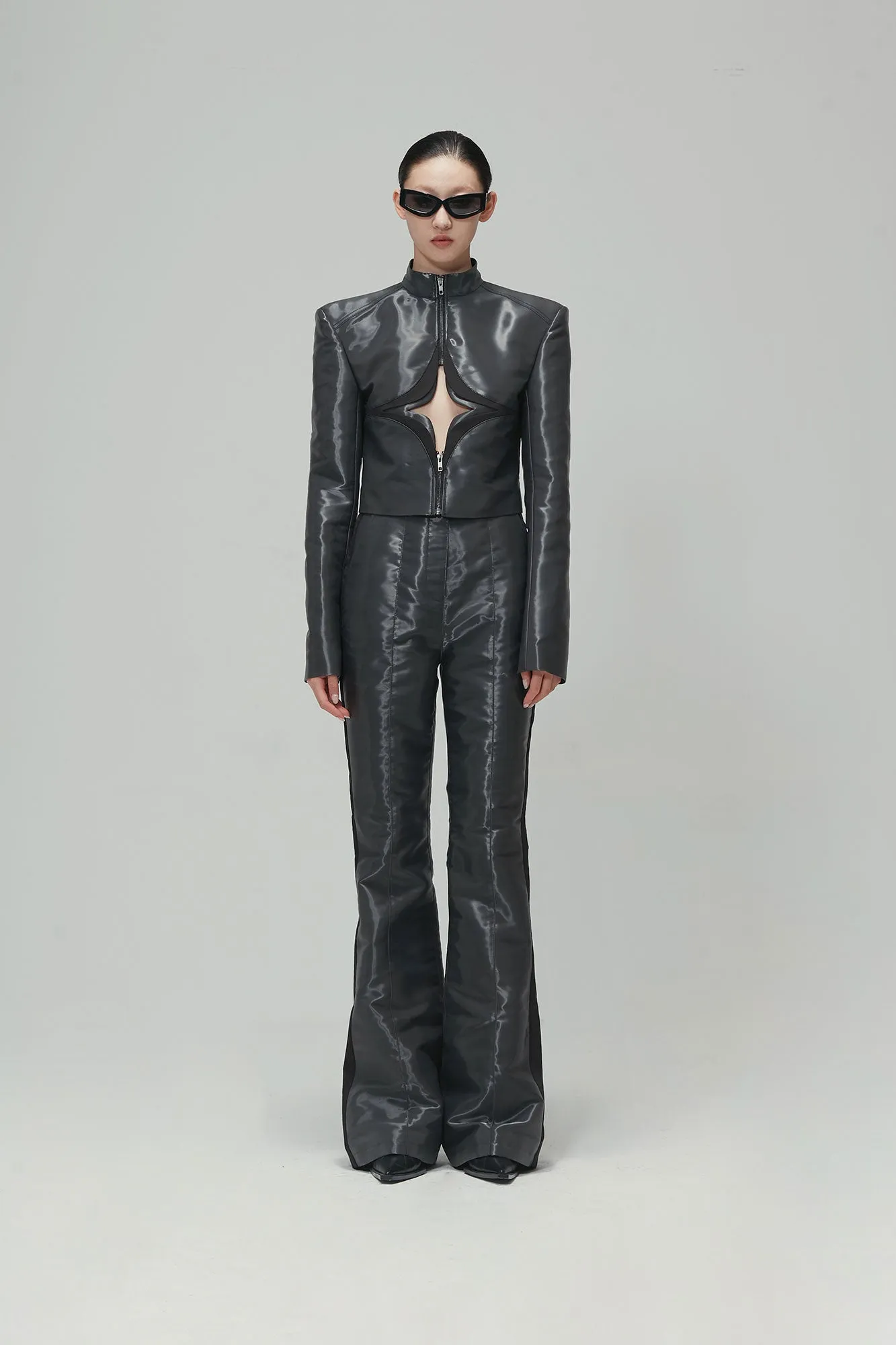 Liquid metallic trousers