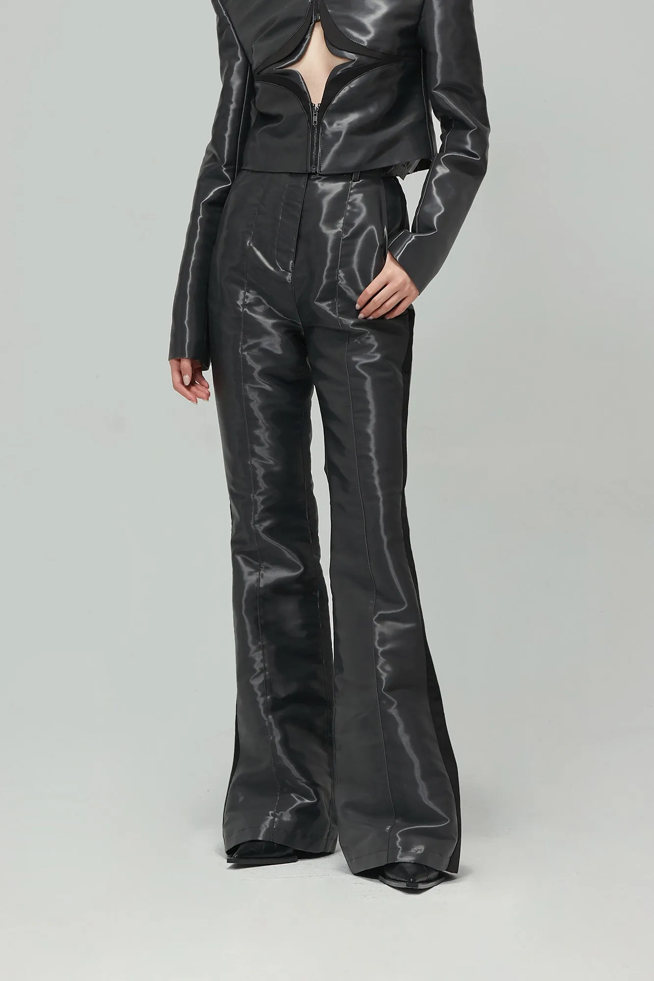 Liquid metallic trousers