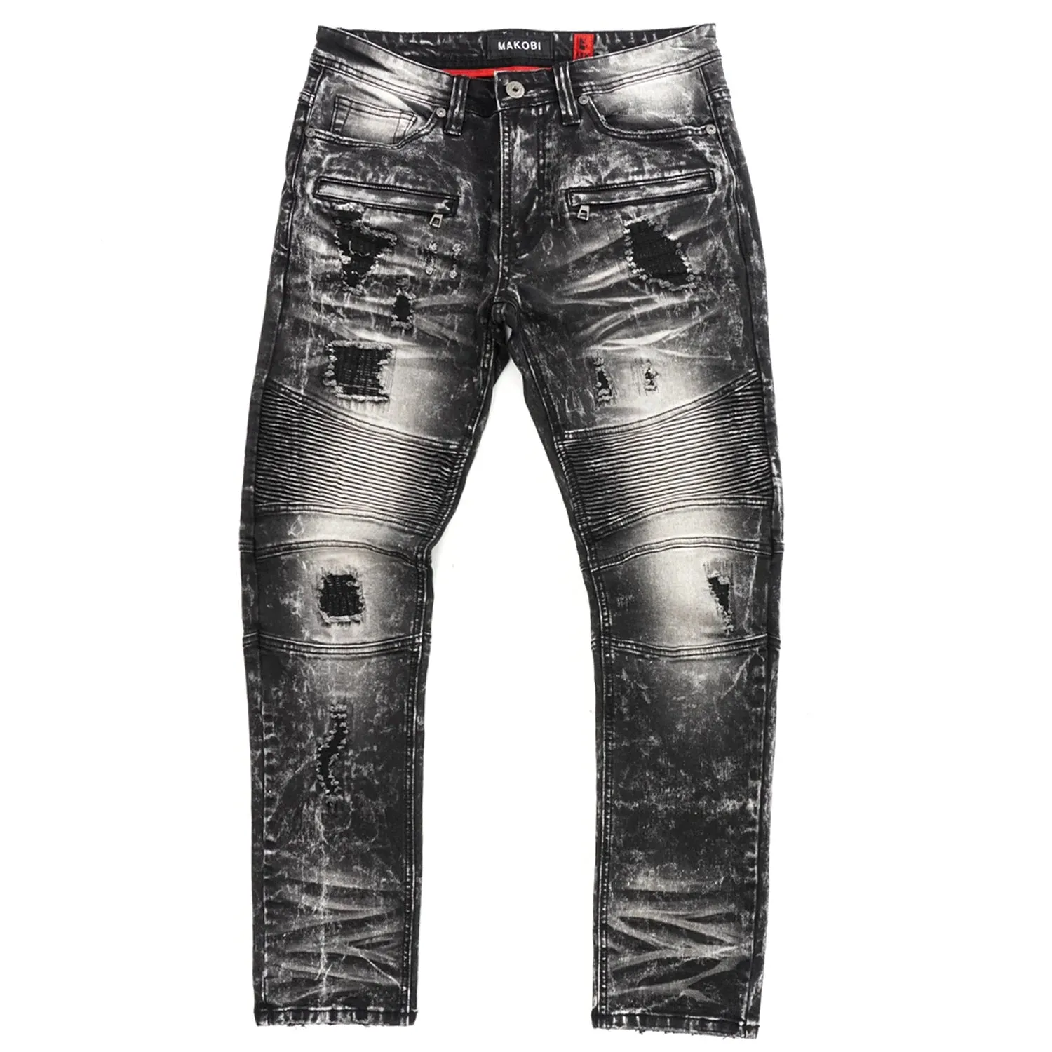 Makobi Biker Jeans Black