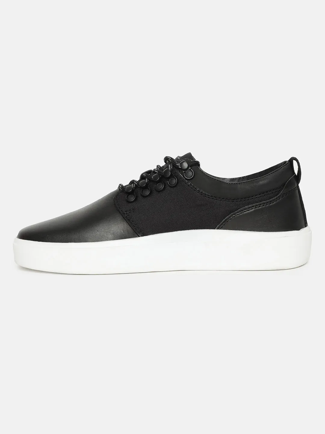 Men's Black Solid Shoes