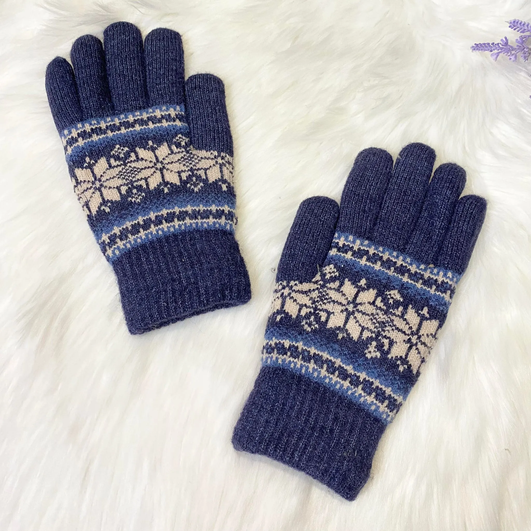 Men's Insulated Warm Hand Knit Gloves