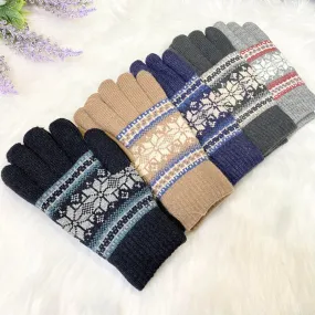 Men's Insulated Warm Hand Knit Gloves