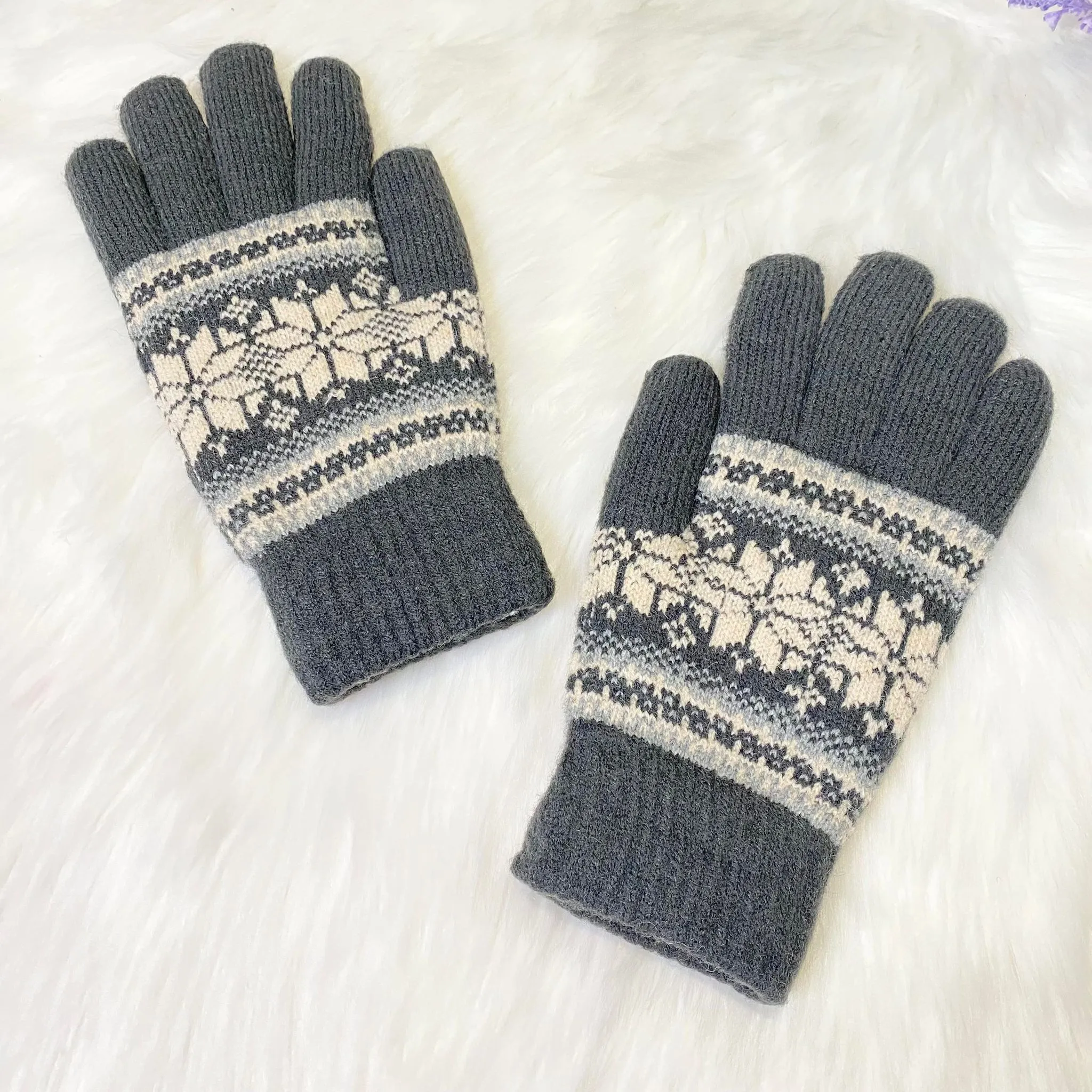 Men's Insulated Warm Hand Knit Gloves