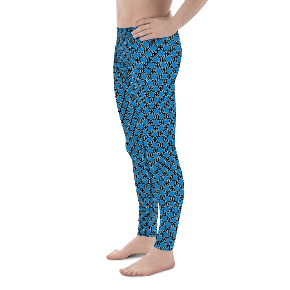 Men's Leggings Aqua Chain